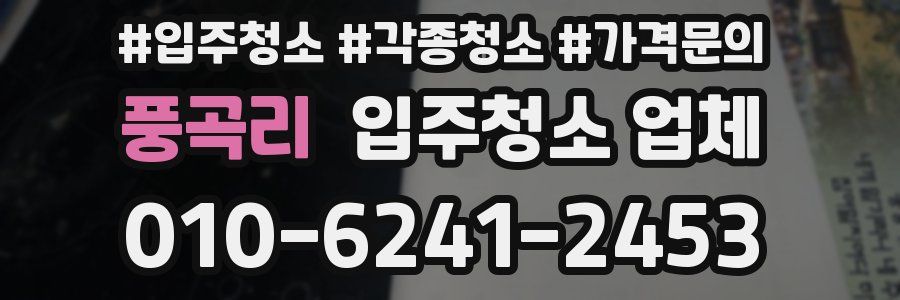 풍곡리 입주청소 업체