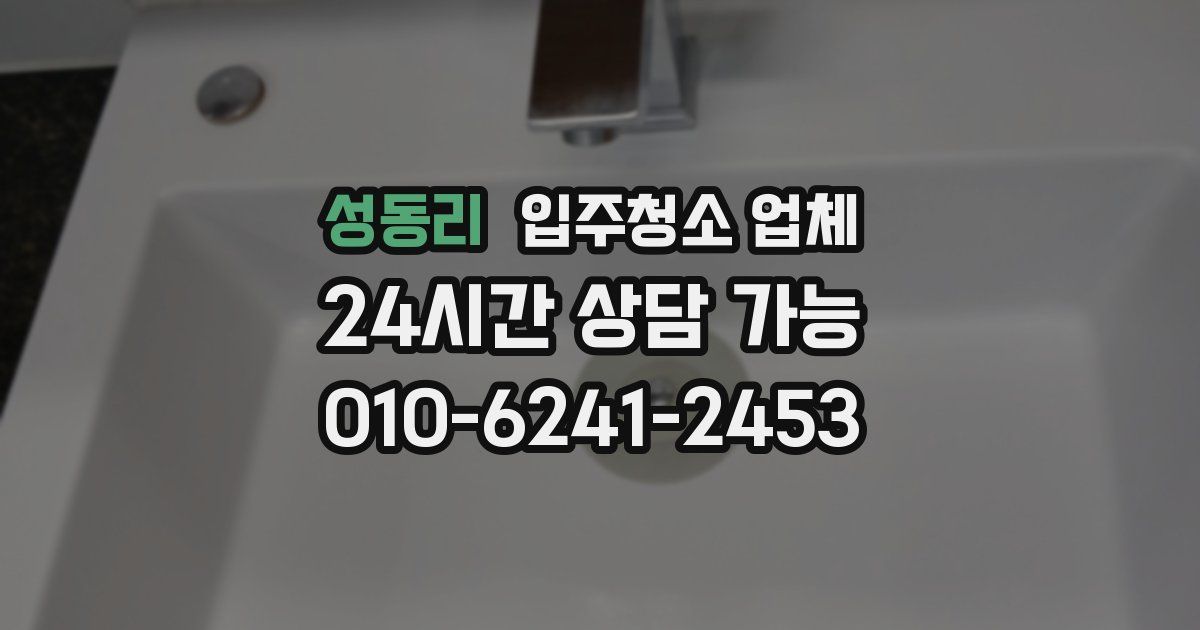 성동리 입주청소 업체