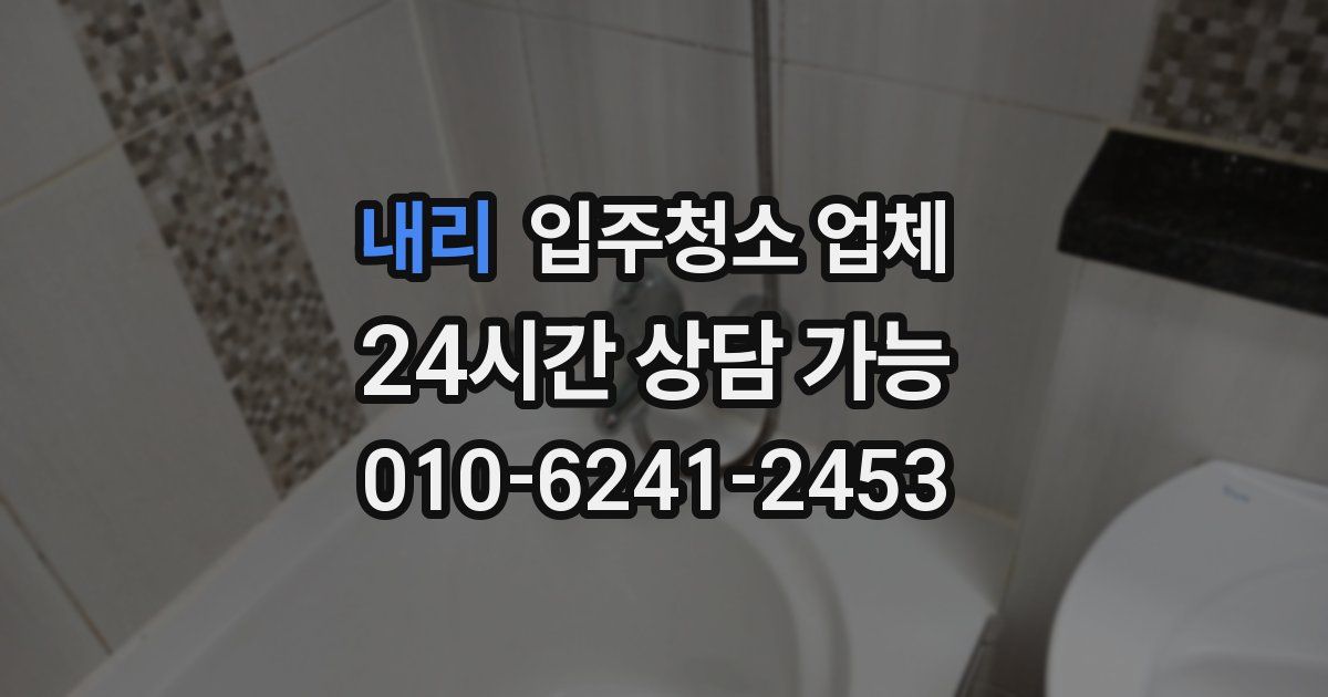 내리 입주청소 업체