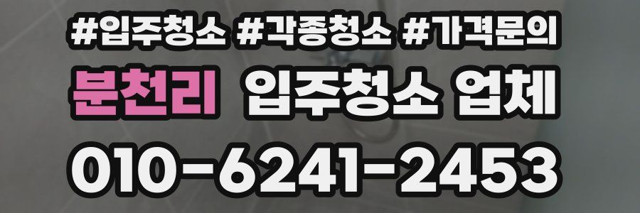 분천리 입주청소 업체