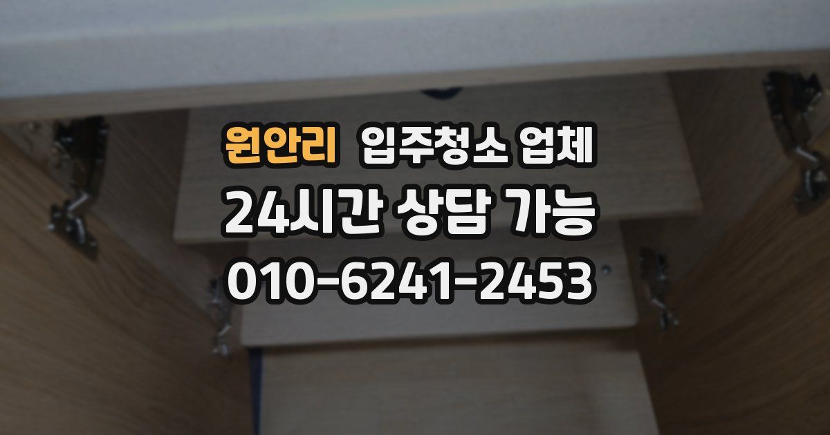 원안리 입주청소 업체