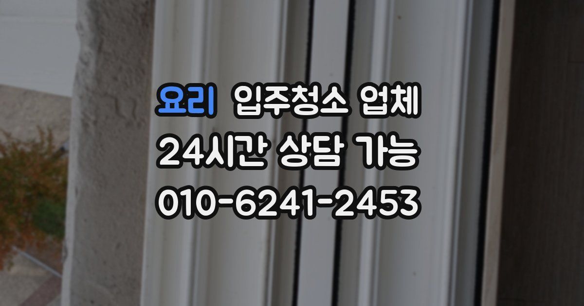 요리 입주청소 업체