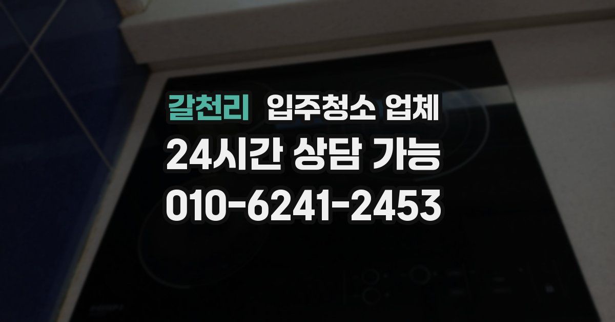 갈천리 입주청소 업체
