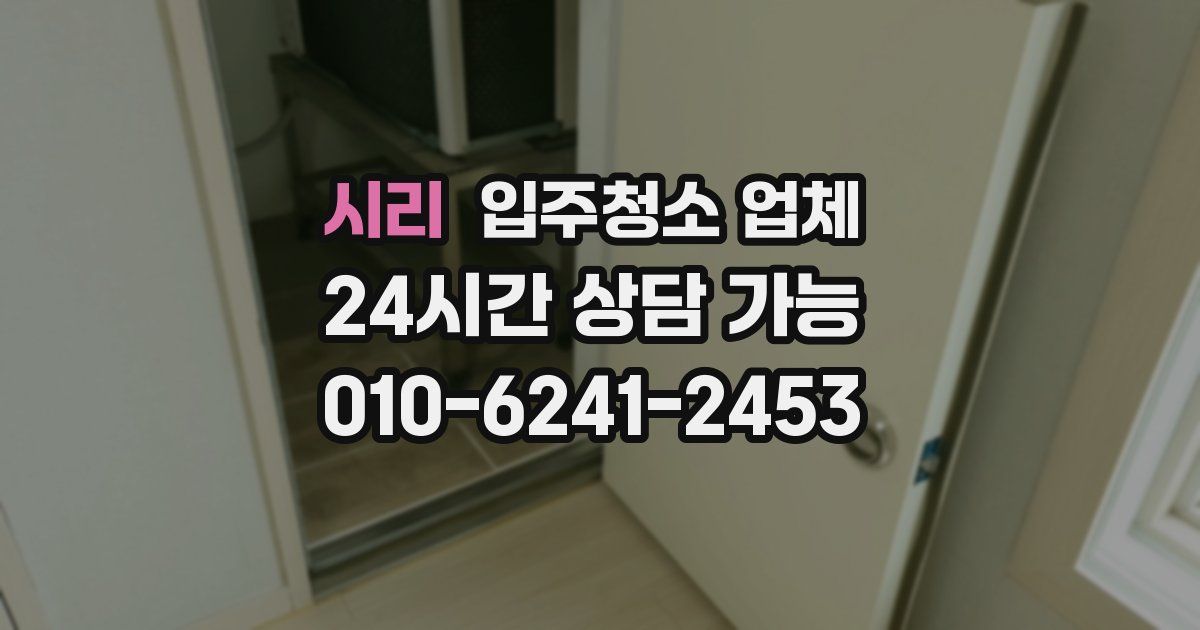 시리 입주청소 업체