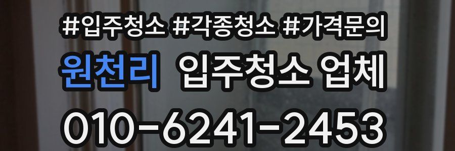원천리 입주청소 업체
