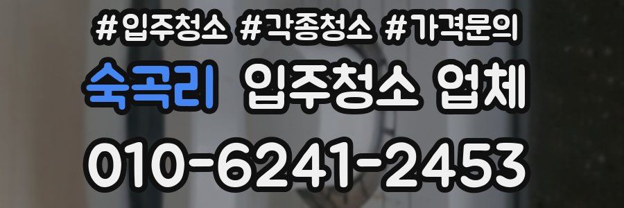 숙곡리 입주청소 업체