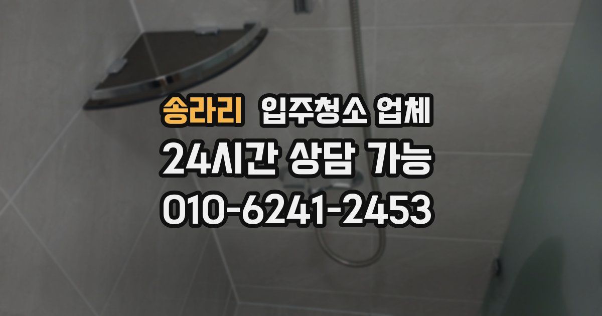 송라리 입주청소 업체