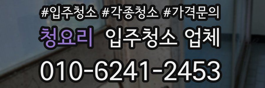 청요리 입주청소 업체