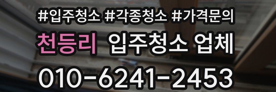 천등리 입주청소 업체