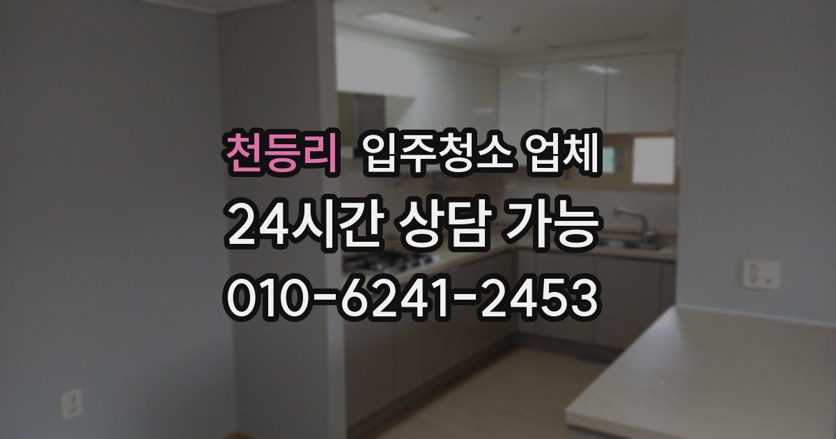 천등리 입주청소 업체