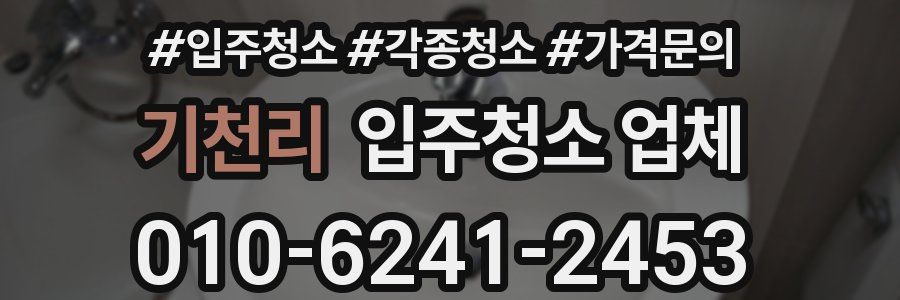 기천리 입주청소 업체