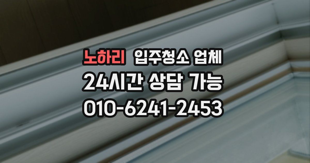 노하리 입주청소 업체