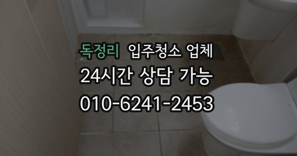 독정리 입주청소 업체