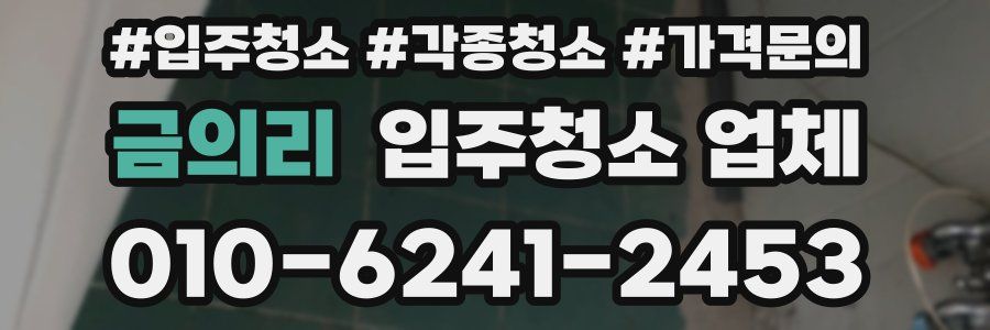 금의리 입주청소 업체