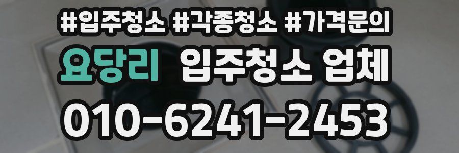 요당리 입주청소 업체