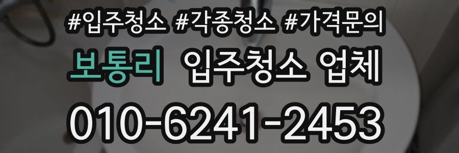 보통리 입주청소 업체