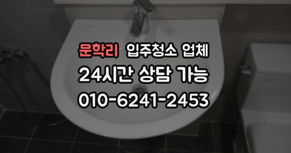 문학리 입주청소 업체
