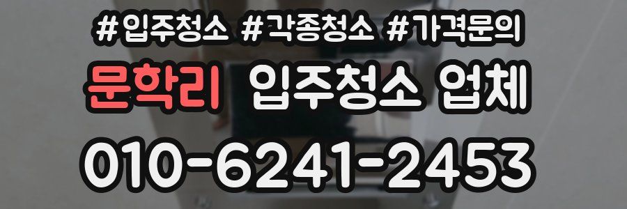 문학리 입주청소 업체