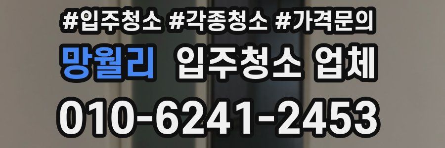 망월리 입주청소 업체