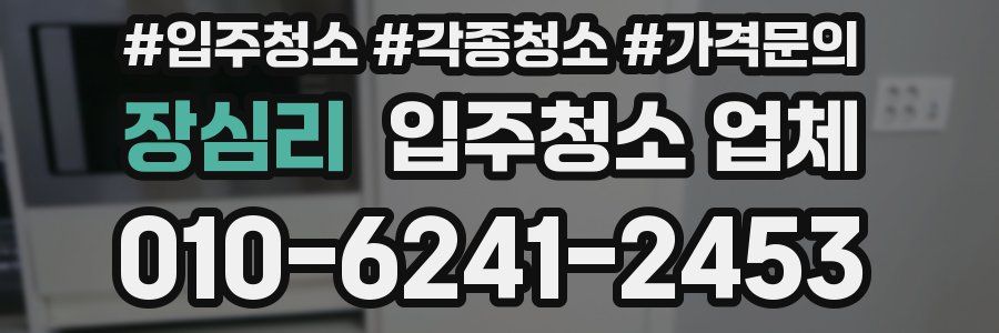 장심리 입주청소 업체