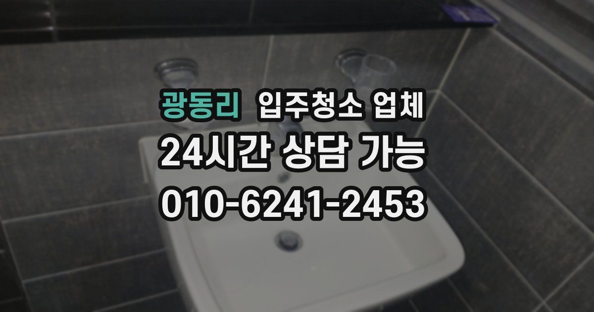 광동리 입주청소 업체