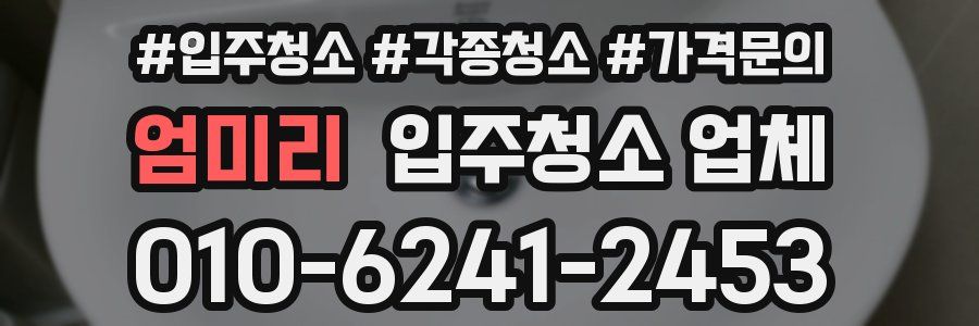 엄미리 입주청소 업체