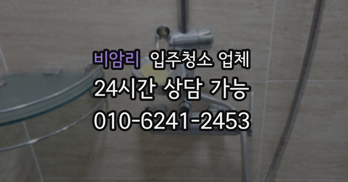 비암리 입주청소 업체