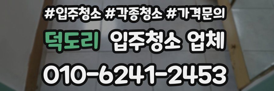 덕도리 입주청소 업체