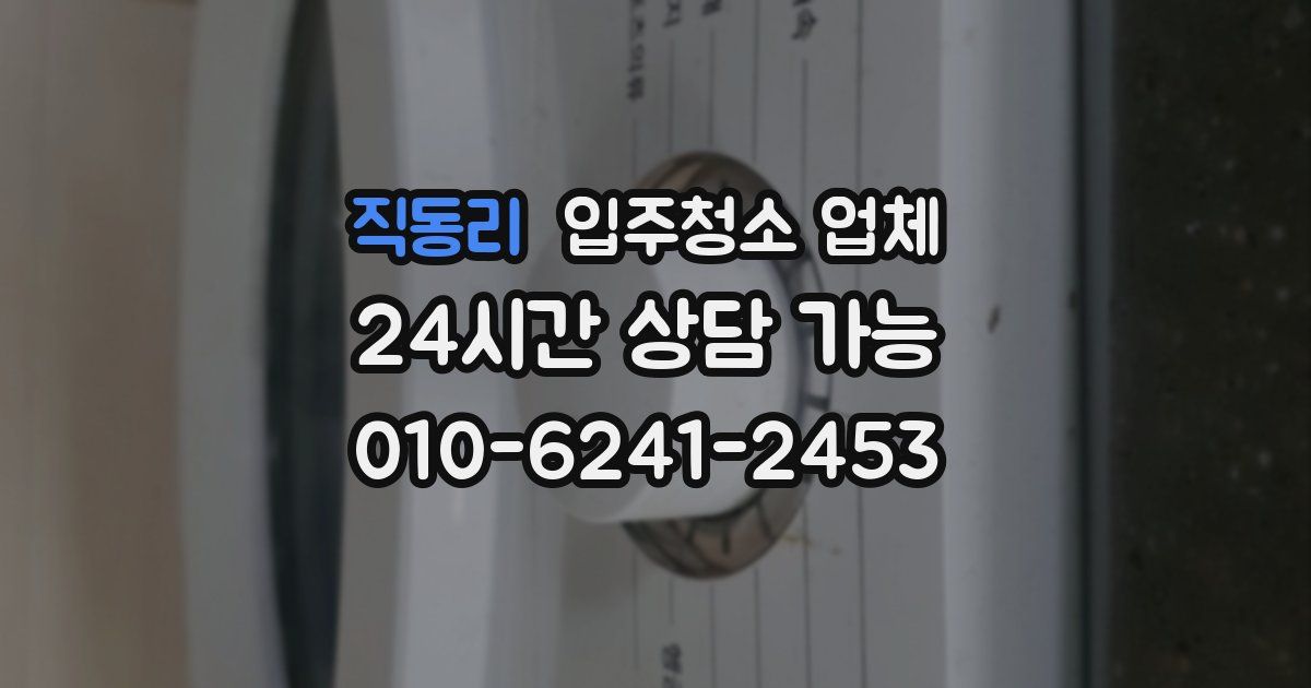 직동리 입주청소 업체