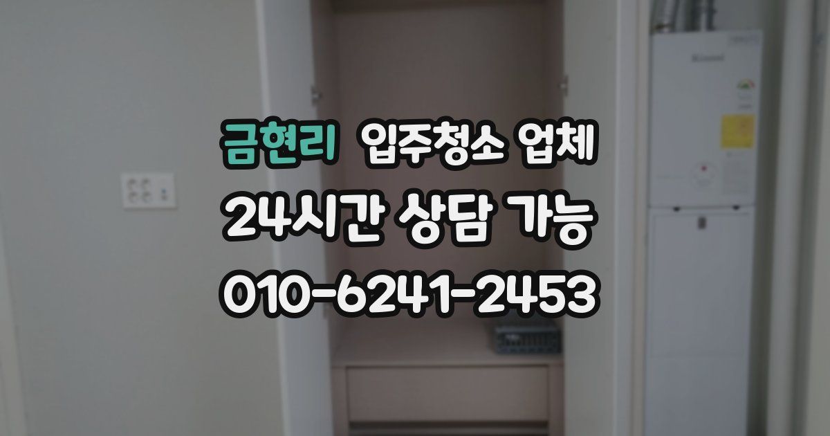 금현리 입주청소 업체
