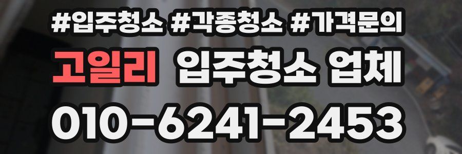 고일리 입주청소 업체