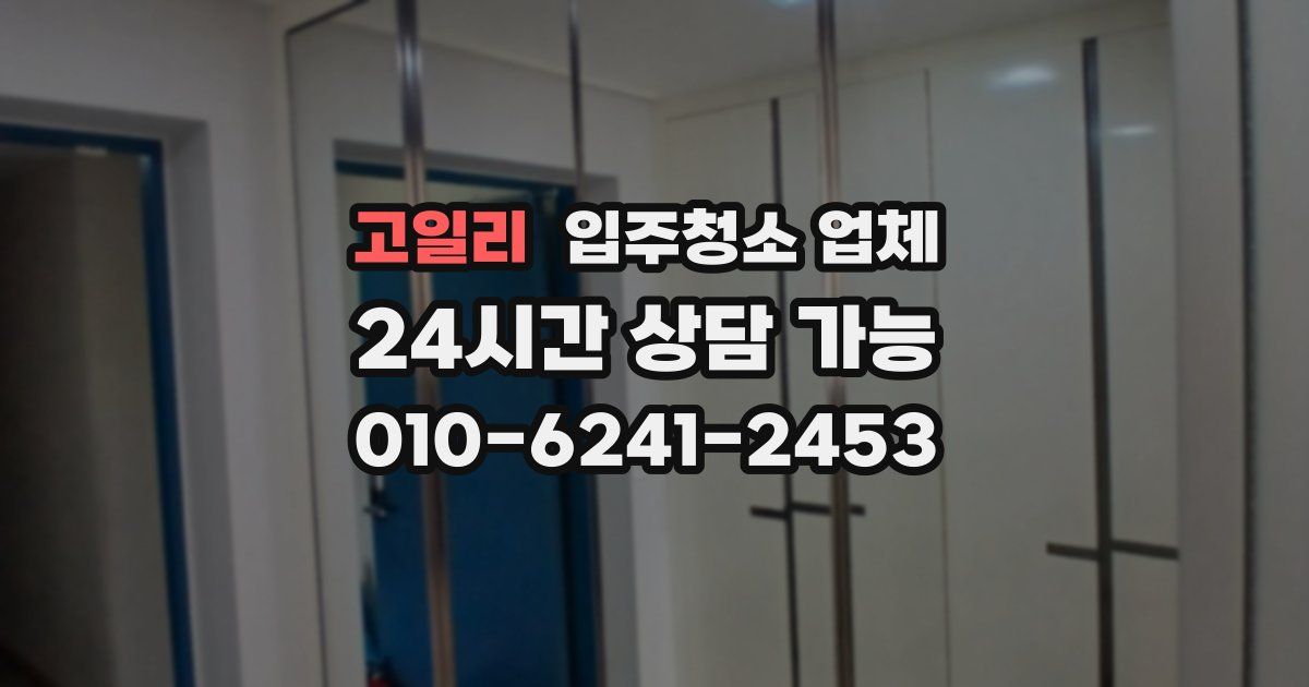 고일리 입주청소 업체