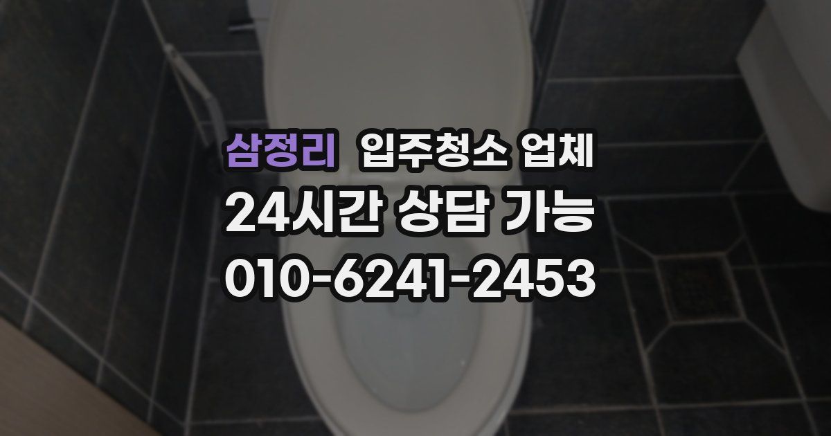 삼정리 입주청소 업체