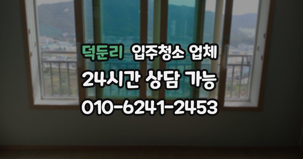 덕둔리 입주청소 업체