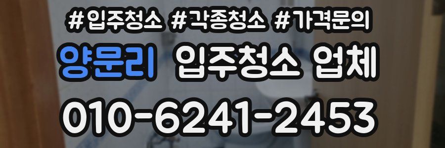 양문리 입주청소 업체