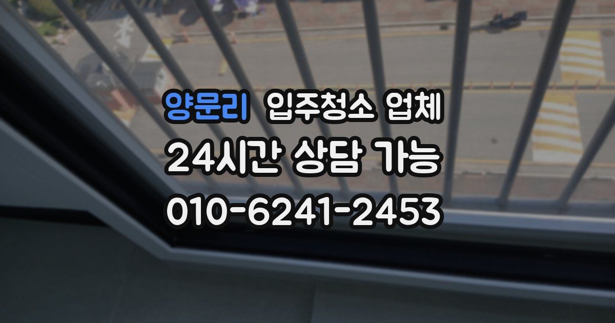 양문리 입주청소 업체