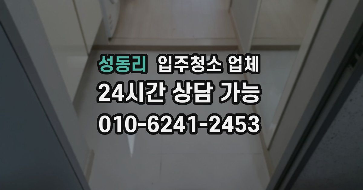 성동리 입주청소 업체