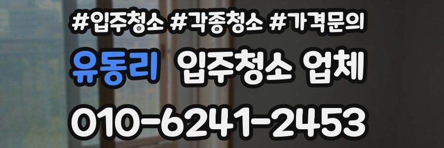 유동리 입주청소 업체