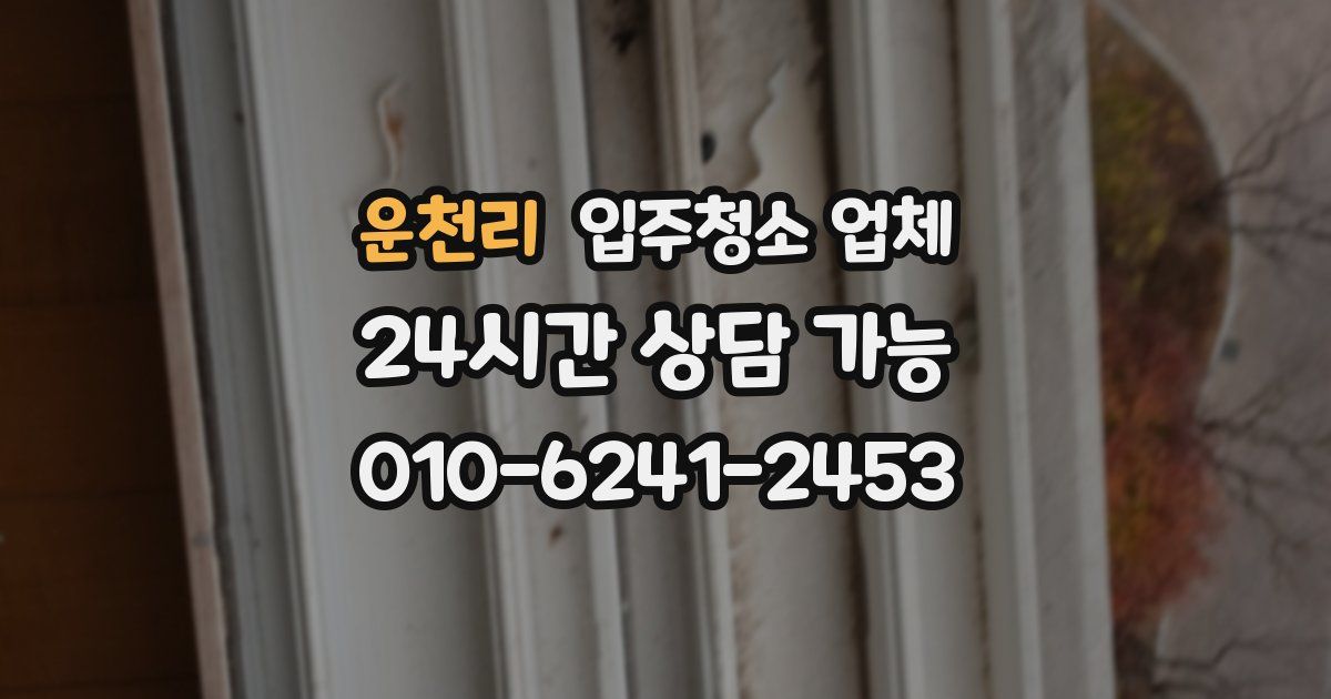 운천리 입주청소 업체