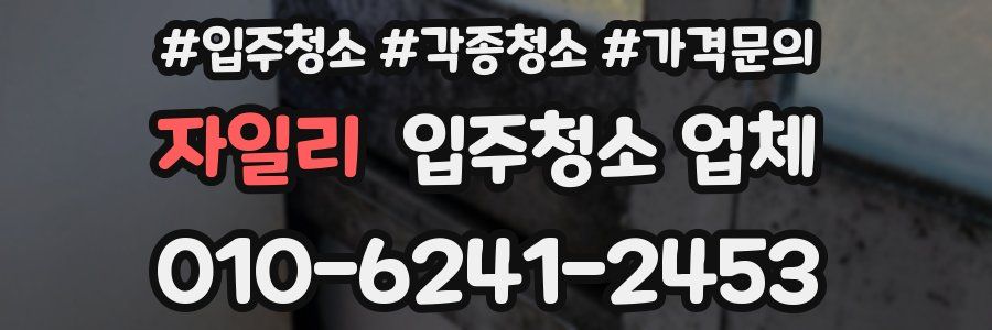 자일리 입주청소 업체