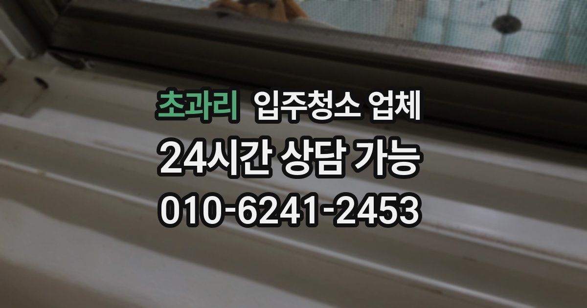초과리 입주청소 업체
