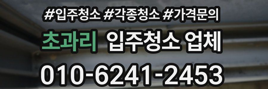 초과리 입주청소 업체