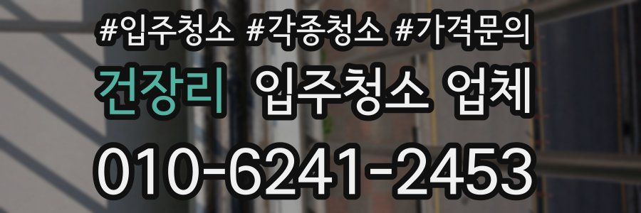 건장리 입주청소 업체