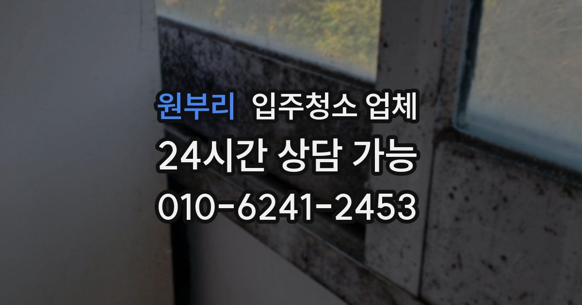 원부리 입주청소 업체