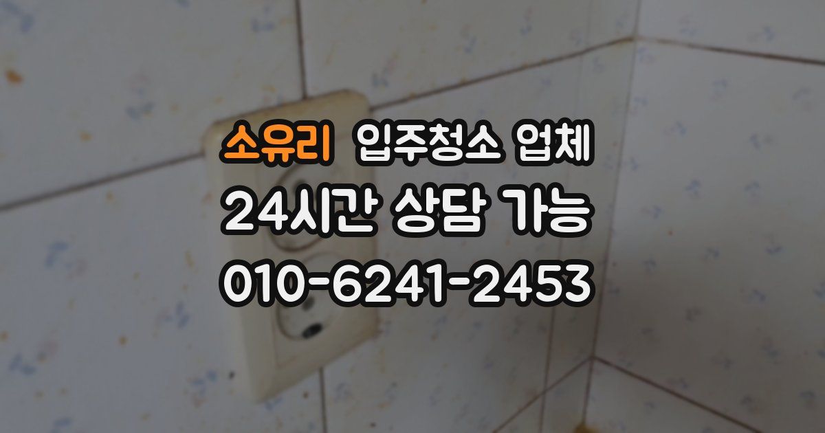 소유리 입주청소 업체