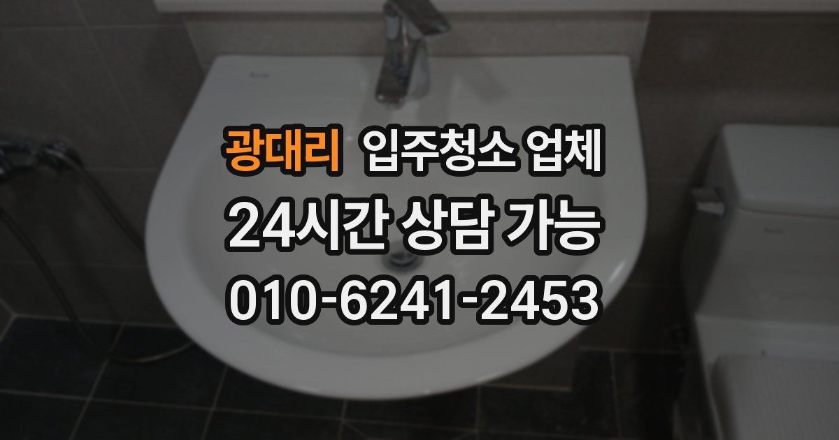 광대리 입주청소 업체