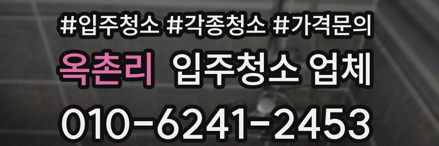 옥촌리 입주청소 업체