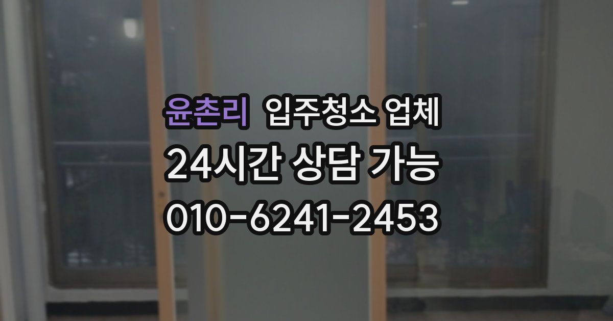 윤촌리 입주청소 업체