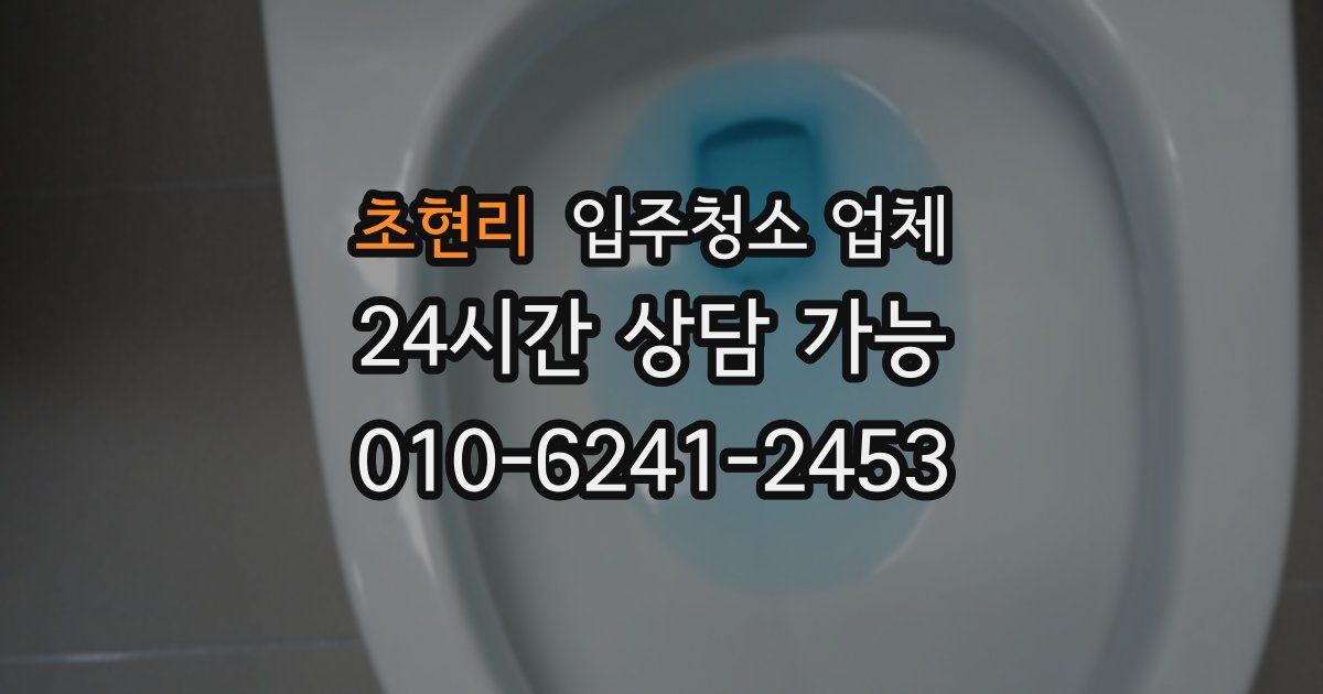 초현리 입주청소 업체