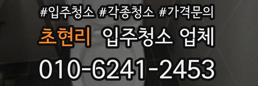 초현리 입주청소 업체